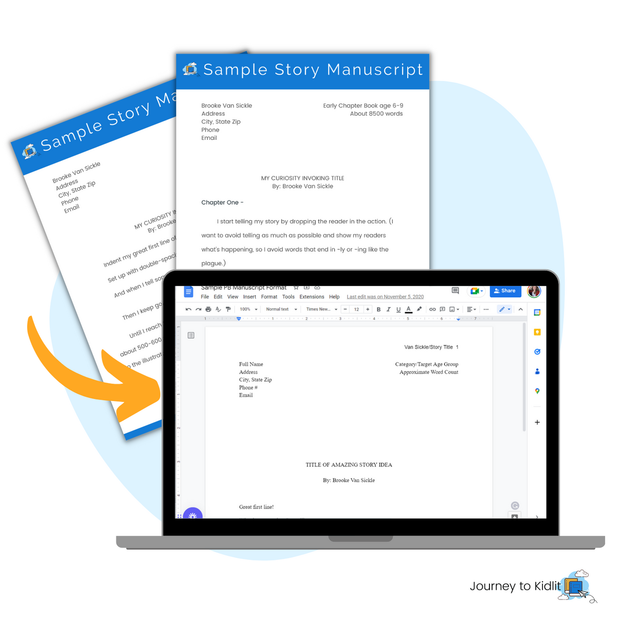 Sample Story Manuscript in Word and Google Docs