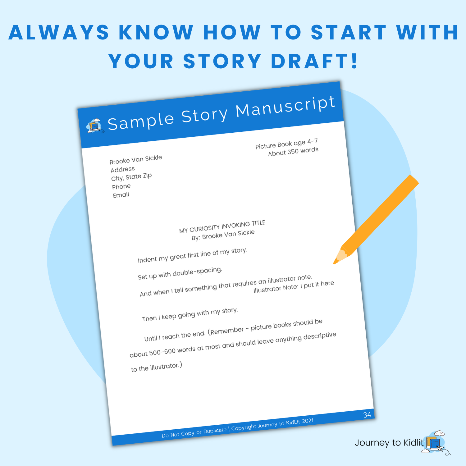 How to format your children's book mini-course