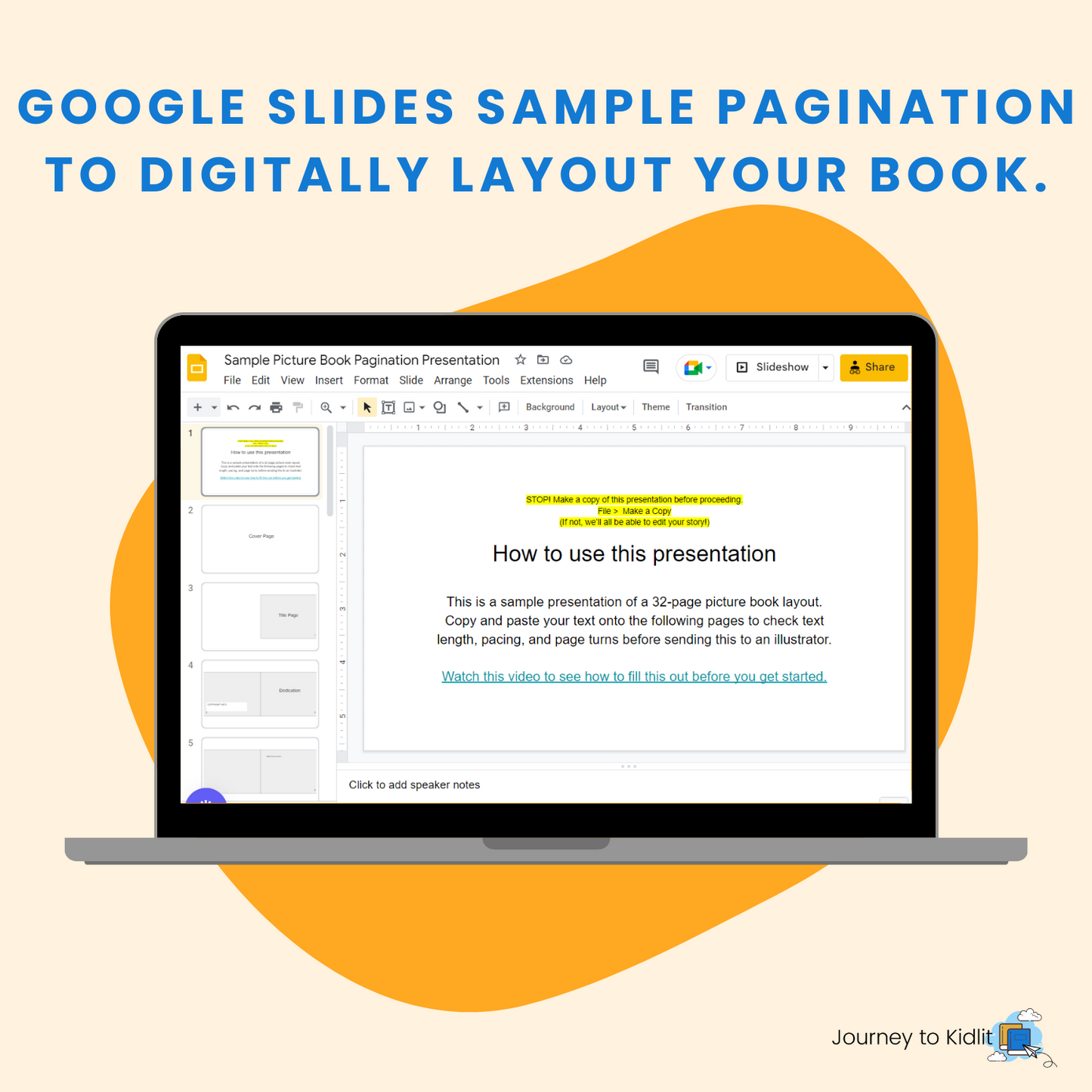 Illustrating Your Children's Book Mini-Course. Includes Google Slide Pagination Presentation