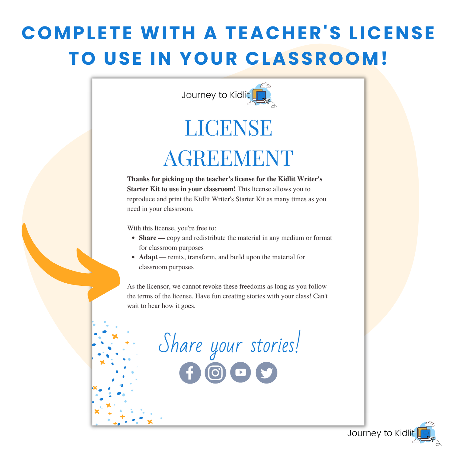 Kidlit Writer's Starter Kit - Teacher License Available