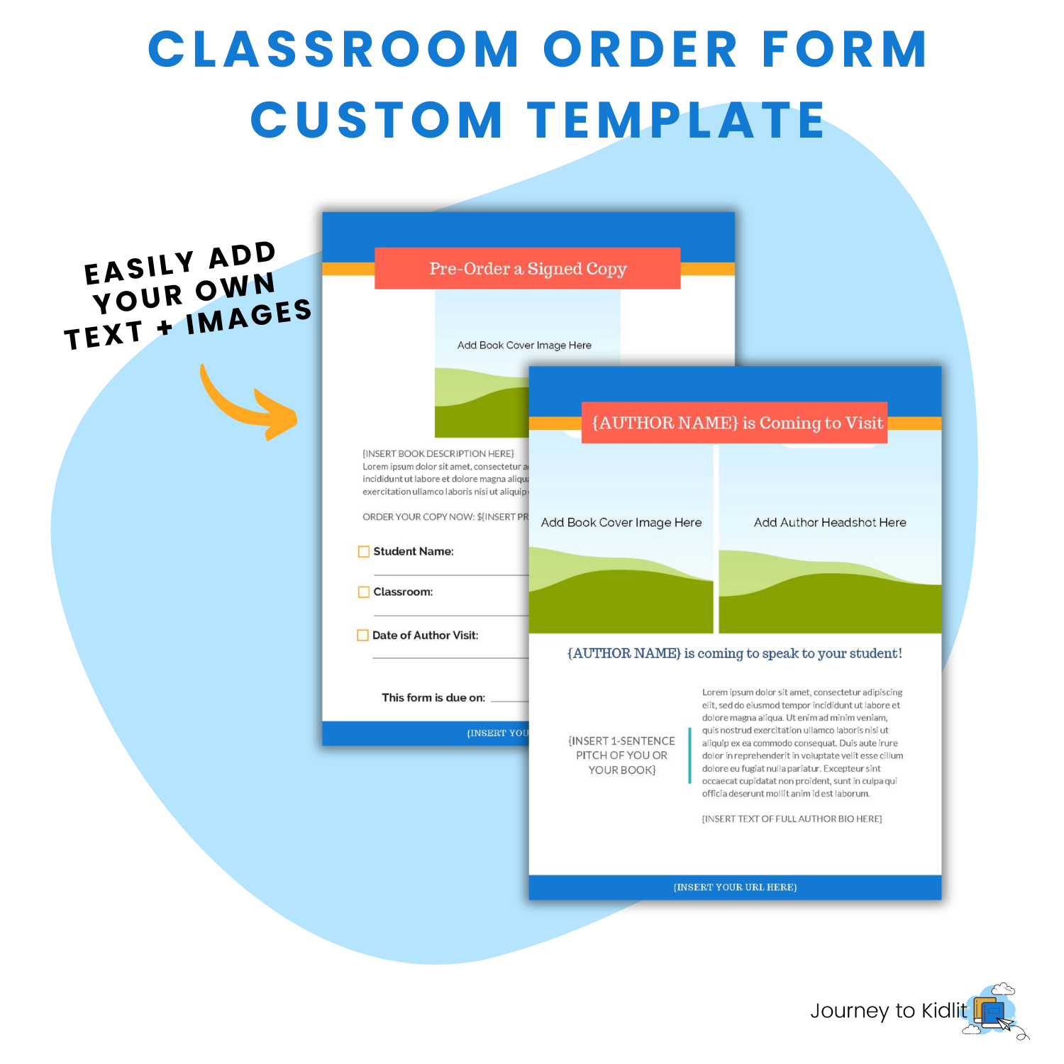 Get prepared for a school visit with this classroom template pack just for authors