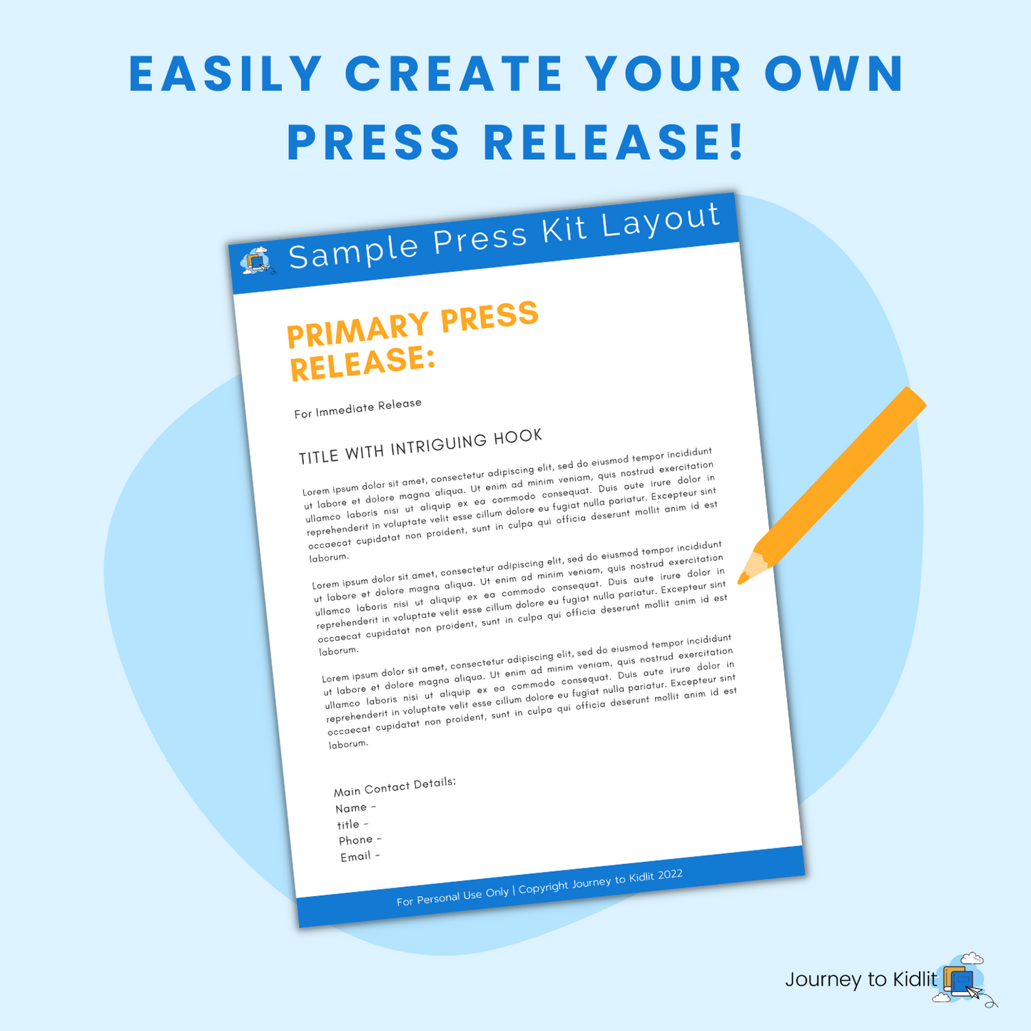 How to create a press kit for children's book authors