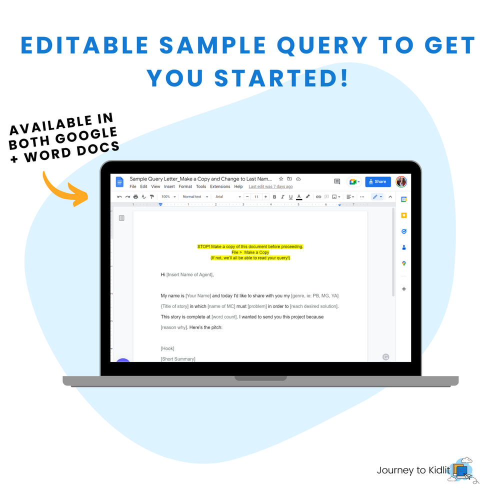 Query Letter Template – Journey to Kidlit