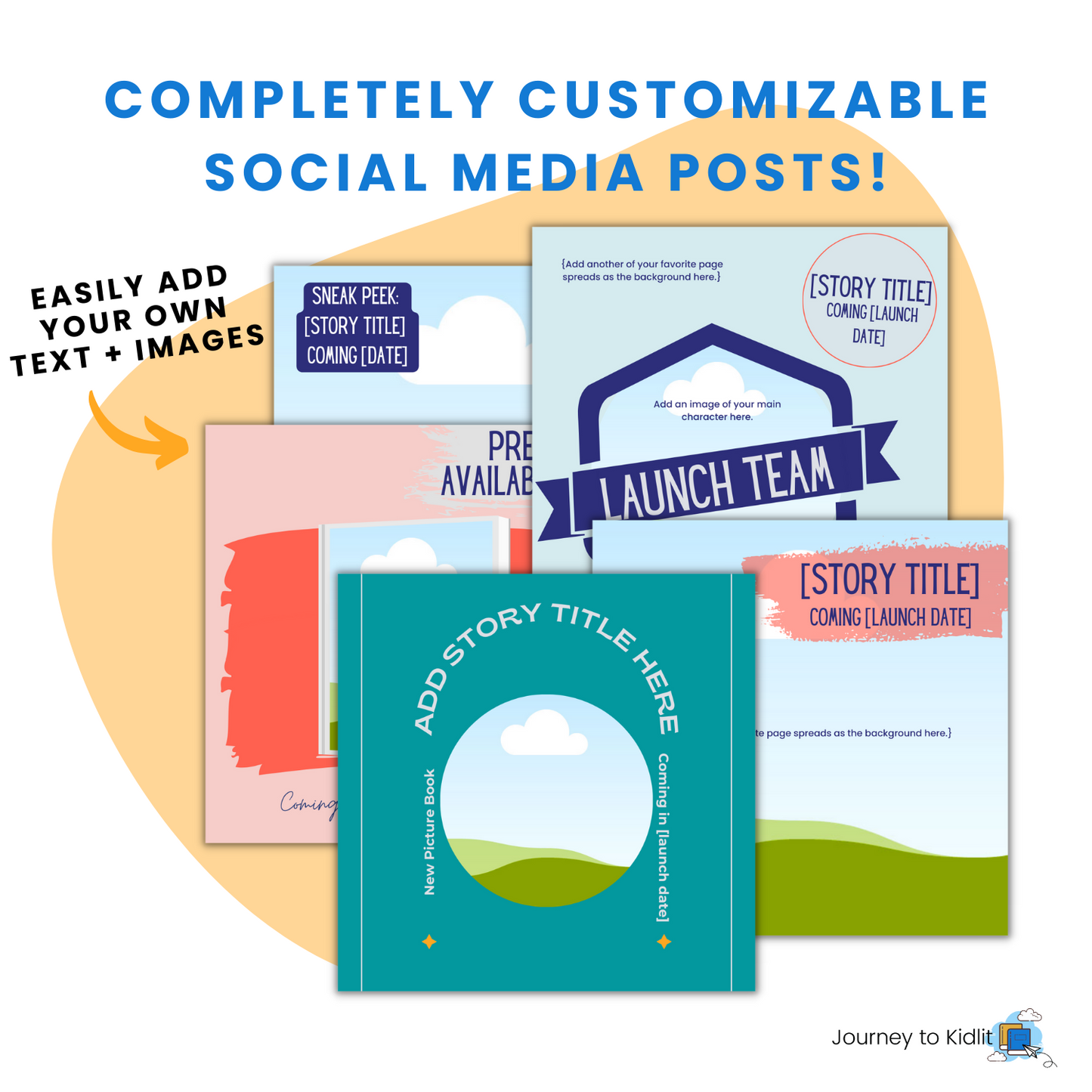 Done-for-you author social media templates for Facebook and Instagram